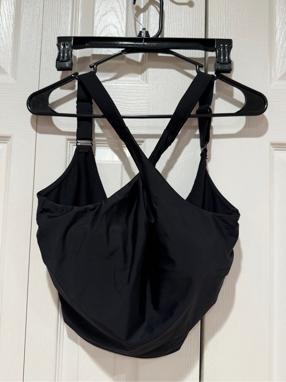 Eddie Bauer Black Swim Top with White Logo